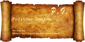 Politzer Imelda névjegykártya